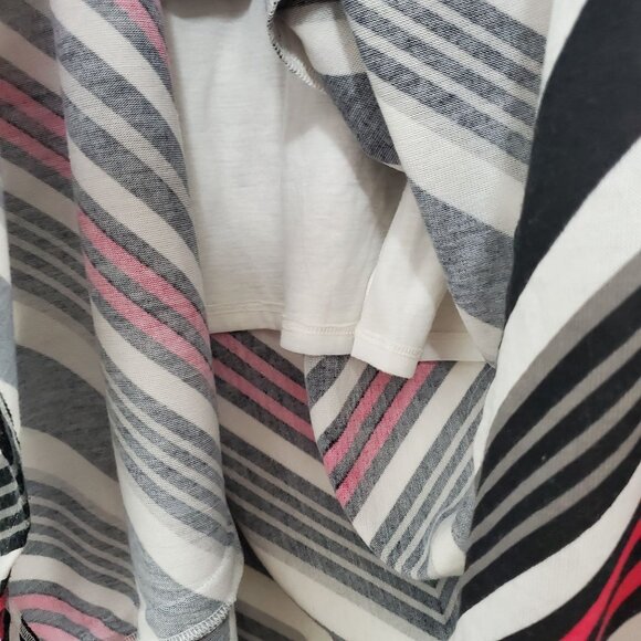 Cato Woman's Y2K Black Gray Pink Chevron Stripe Knit Maxi Skirt Plus Size 22/24W - Picture 3 of 6